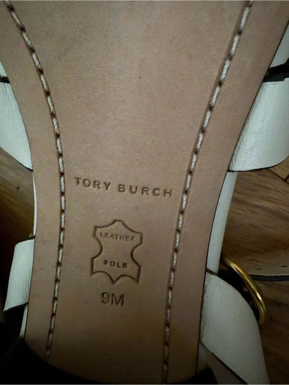 Tory Burch Cream Woven Ankle-Strap Sandals